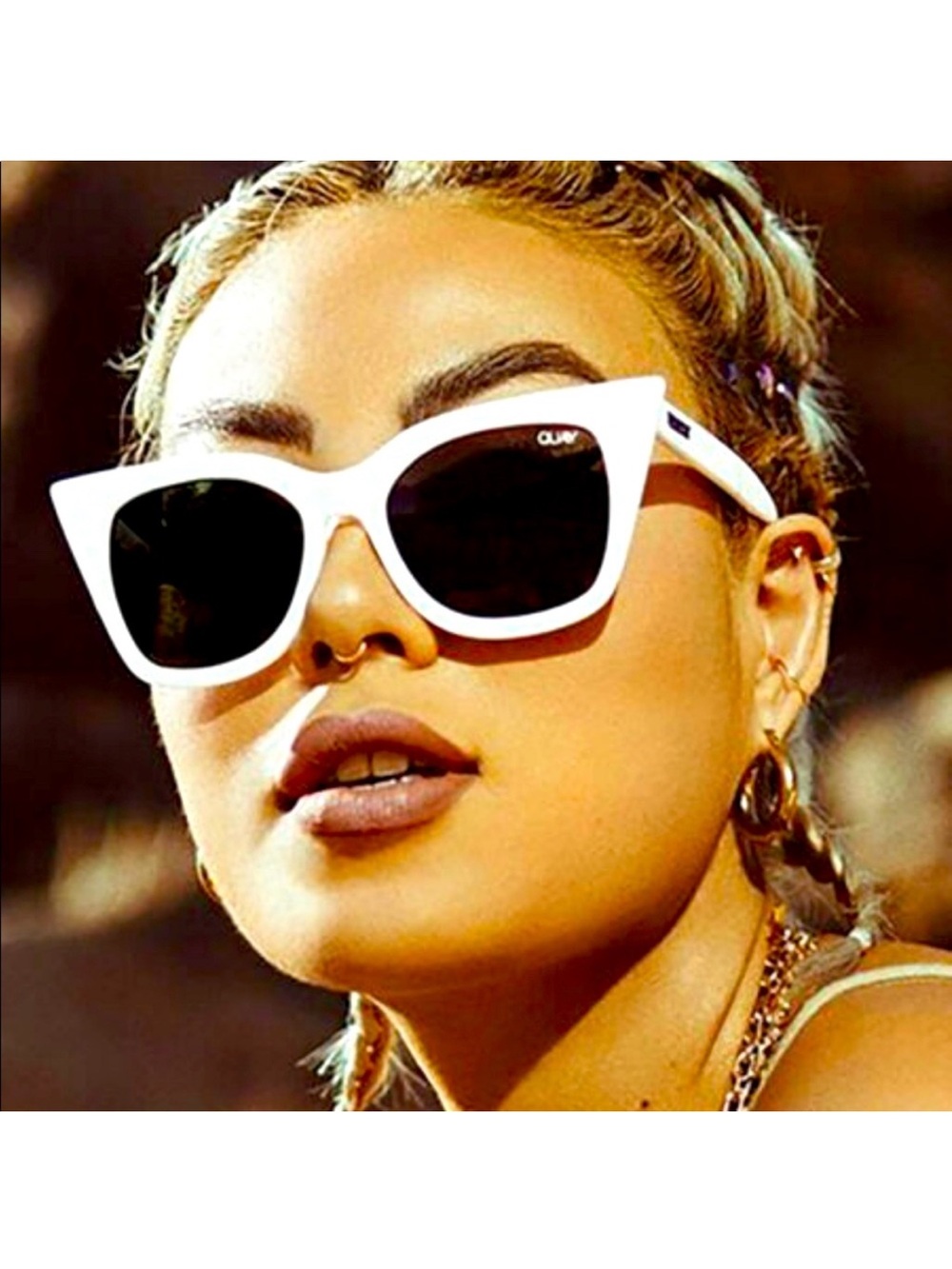 QUAY AUSTRALIA Harper Sunglasses in MATTE WHITE